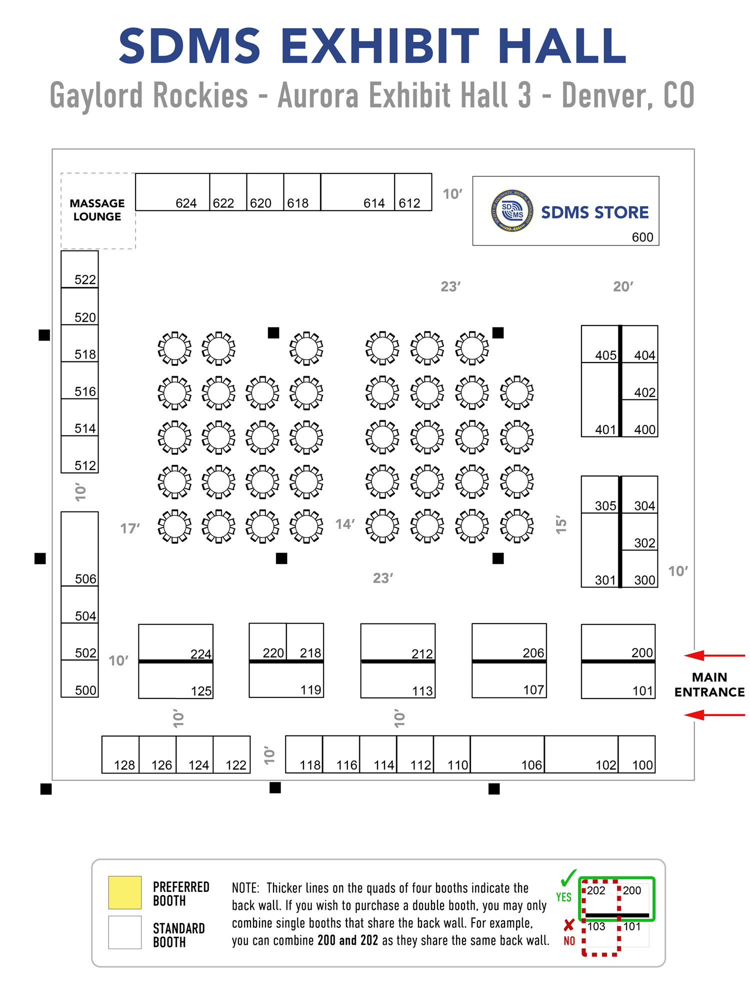 SDMS Exhibit Hall Map
