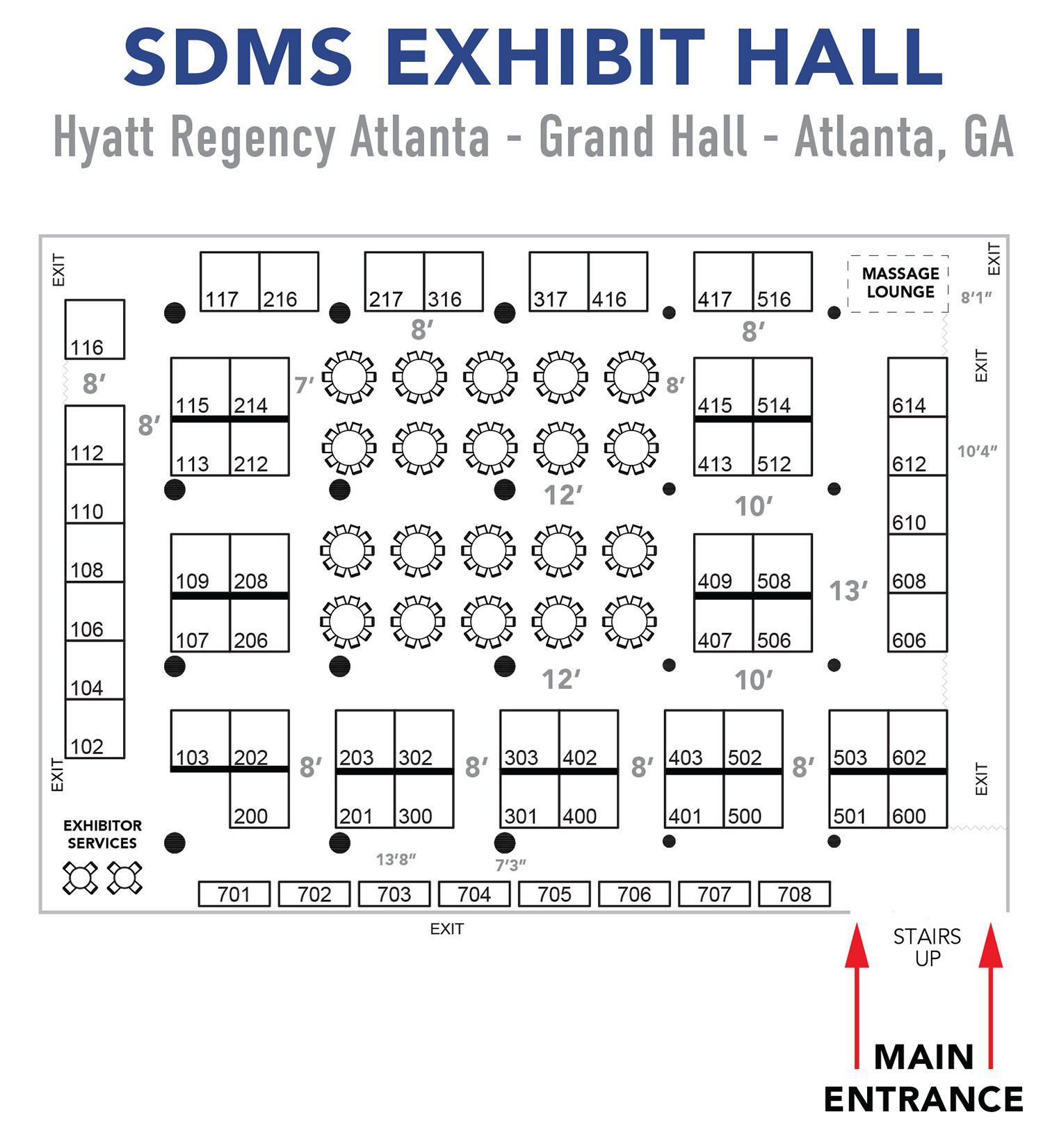 SDMS Exhibit Hall Floorplan Atlanta 2026