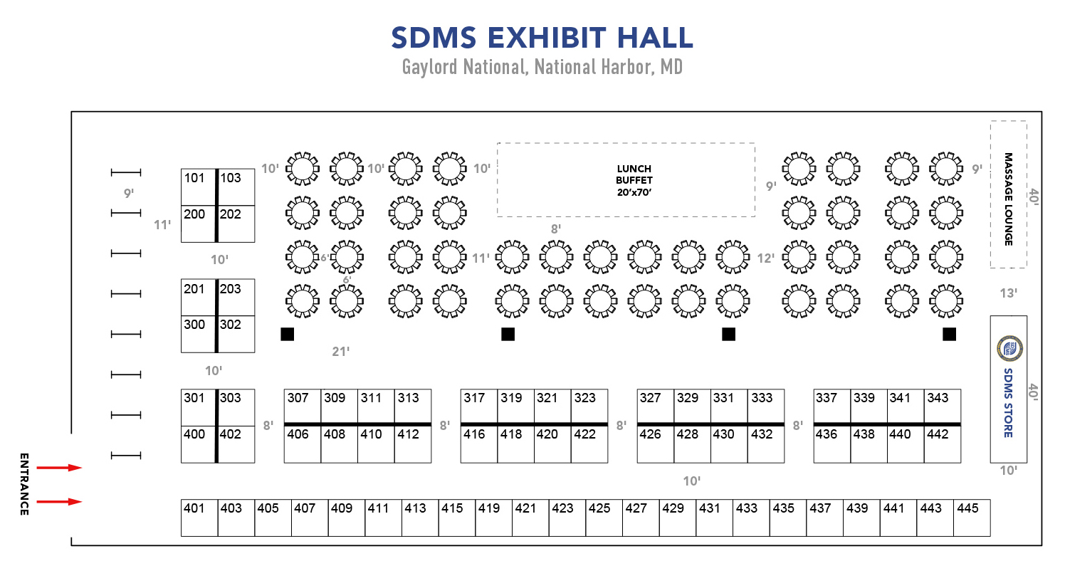 SDMS Exhibit Hall Floorplan